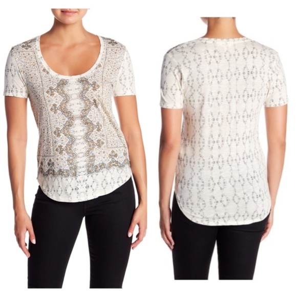 Lucky Brand Allover Print Tee - Picture 1 of 3